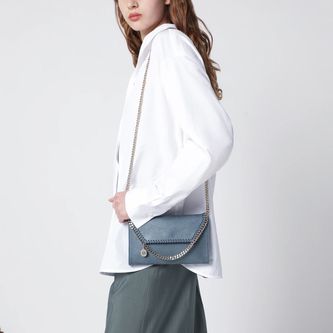 Stella McCartney - Light blue Falabella shoulder wallet bag