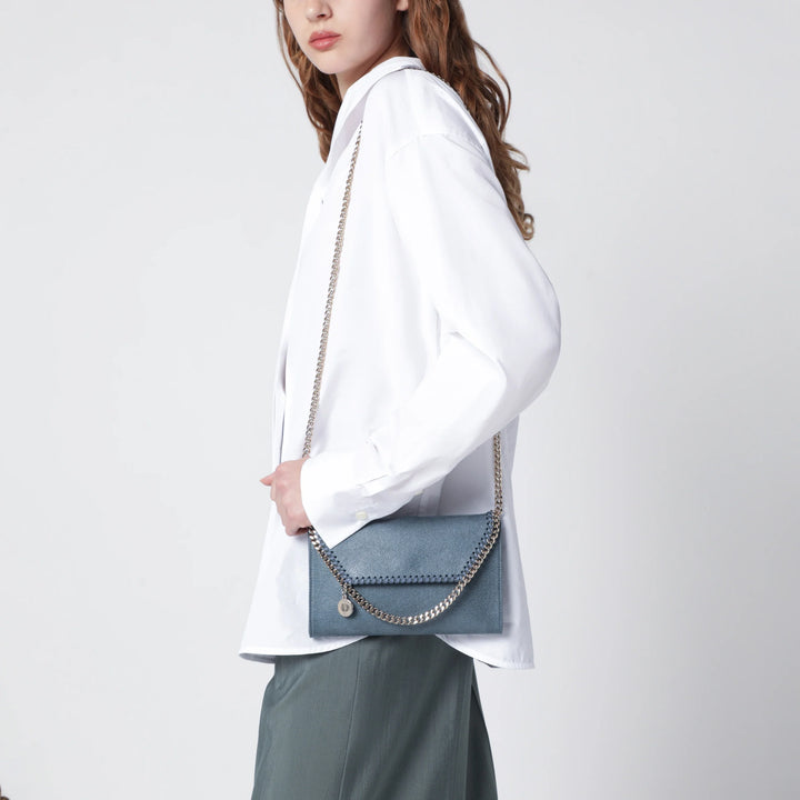 Stella McCartney - Light blue Falabella shoulder wallet bag