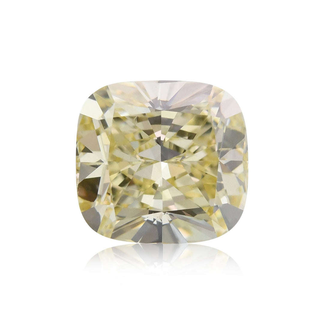 2.20 Carat Light Yellow Cushion Diamond VS1 GIA