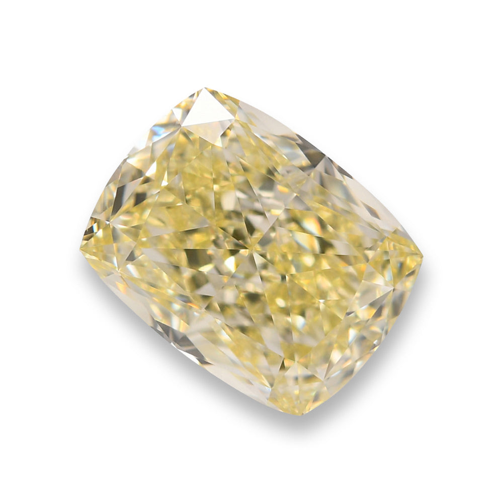 1.51 Carat Light Yellow Cushion Diamond IF GIA