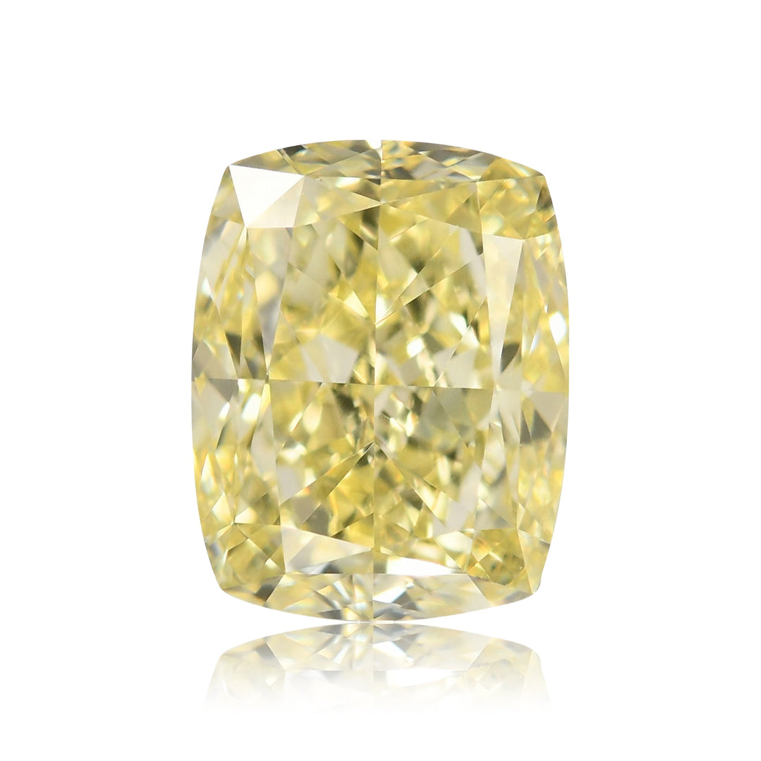 1.01 Carat Fancy Light Yellow Cushion Diamond VS2 GIA