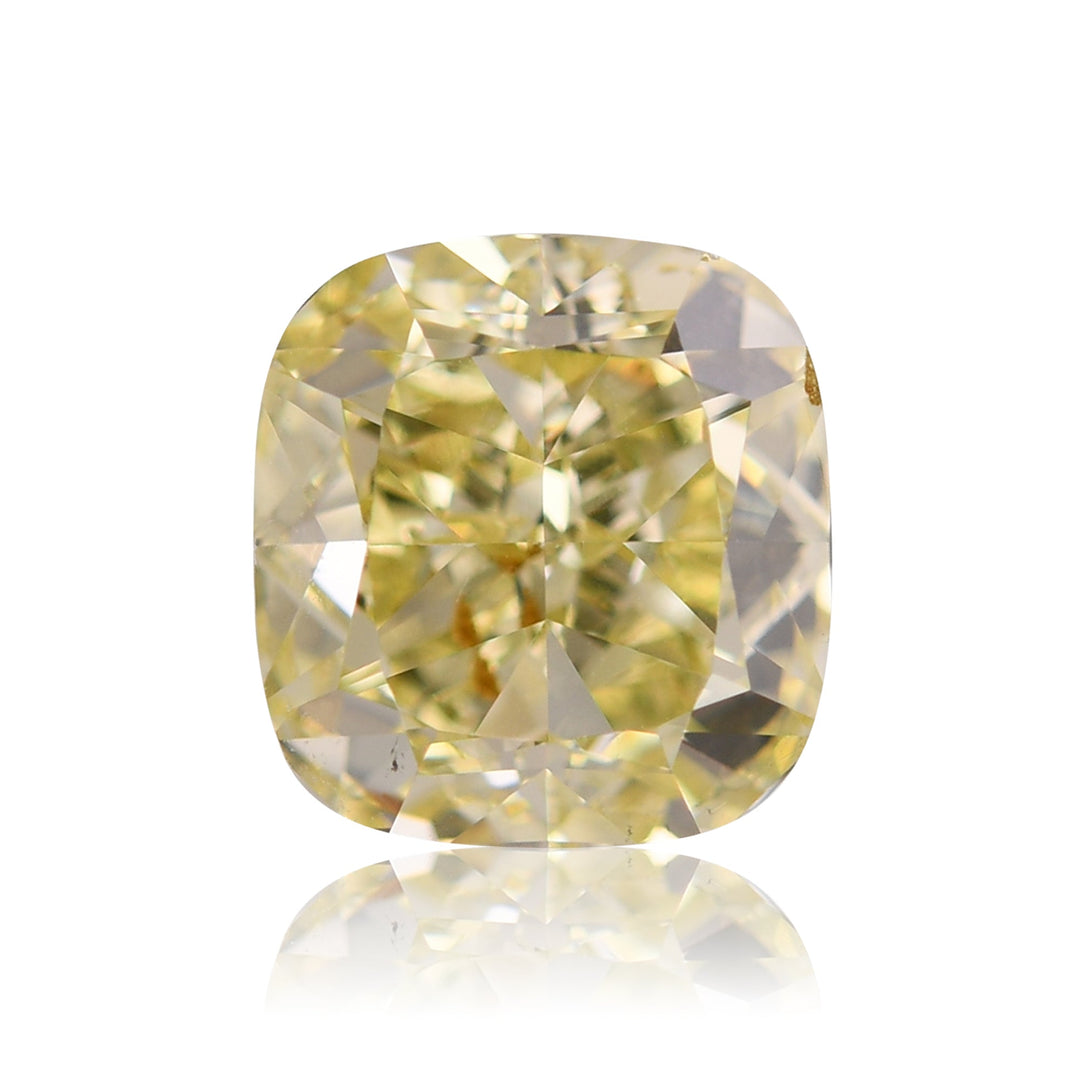 2.51 Carat Fancy Yellow Cushion Diamond SI1 GIA