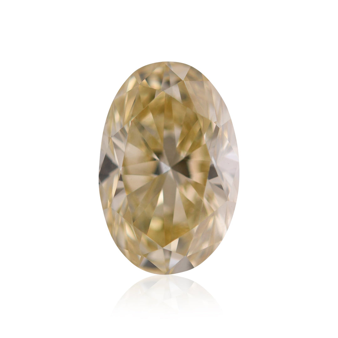 0.65 Carat Fancy Brownish Yellow Oval Diamond VVS2 GIA