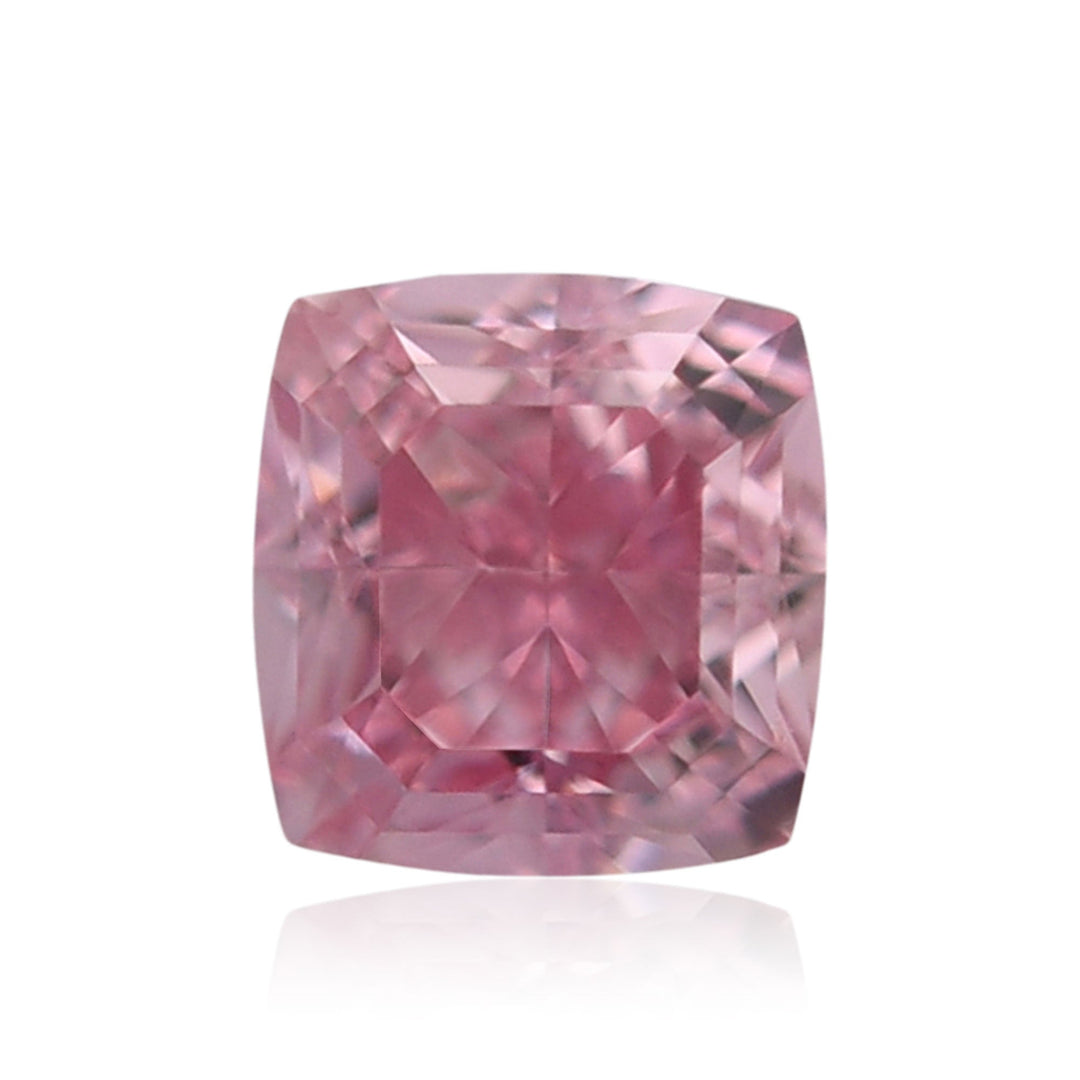 0.17 Carat Fancy Vivid Purplish Pink Cushion Diamond VS1 GIA
