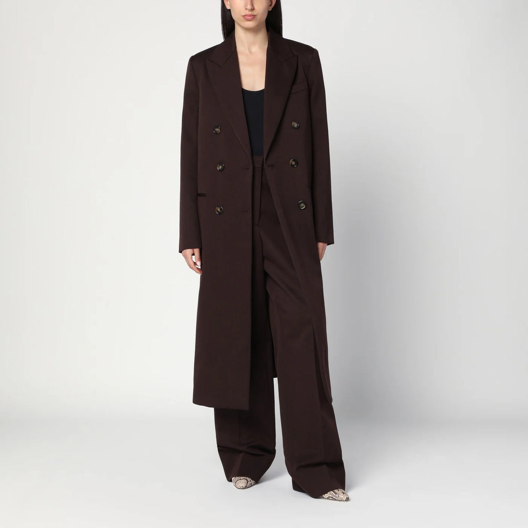 Stella McCartney - Double-breasted plum wool coat