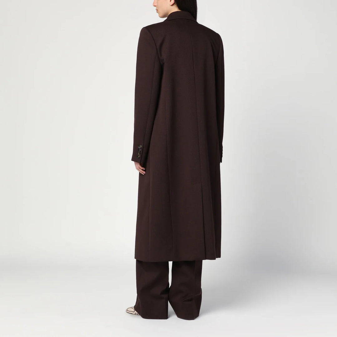 Stella McCartney - Double-breasted plum wool coat