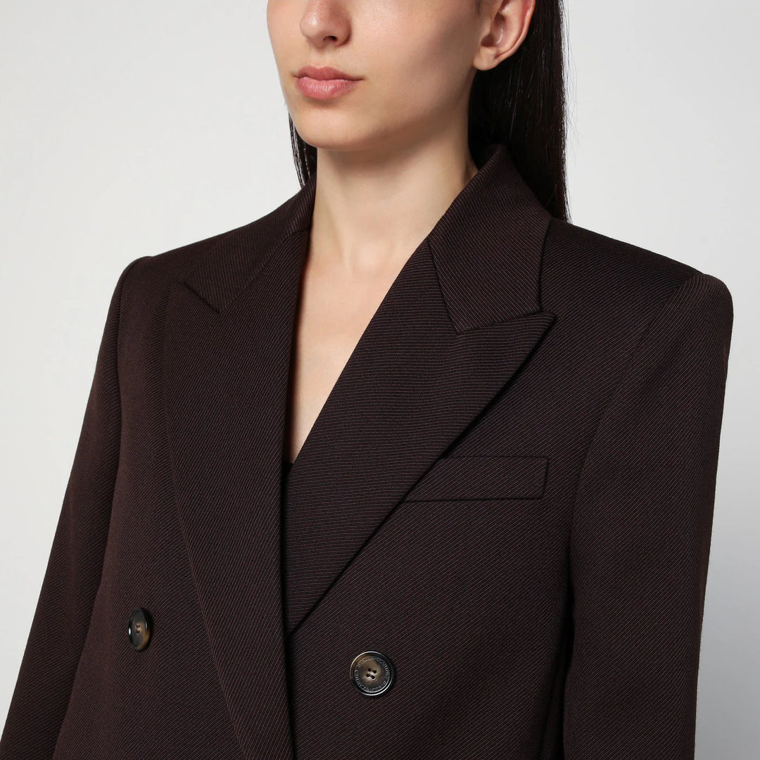 Stella McCartney - Double-breasted plum wool coat