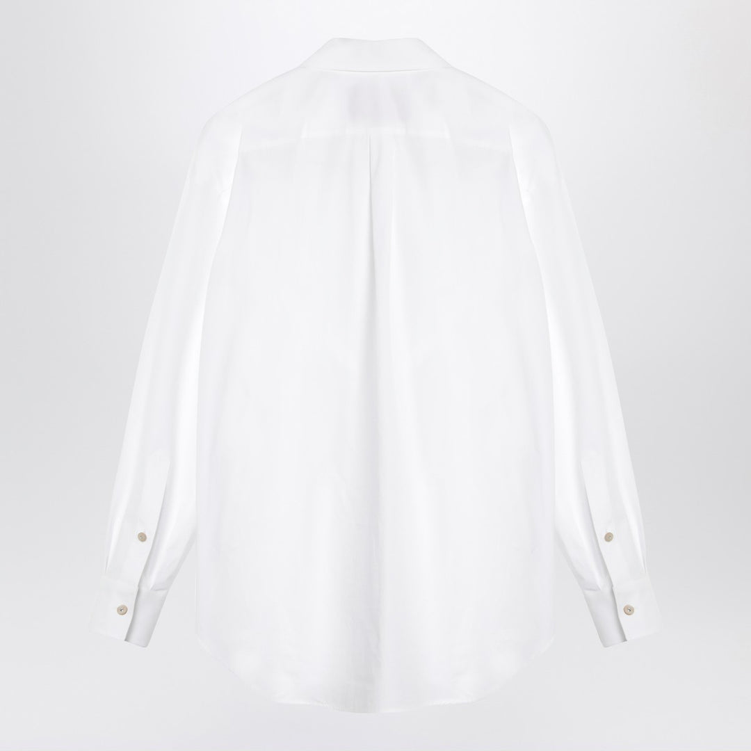 Valentino White cotton shirt with ruffles