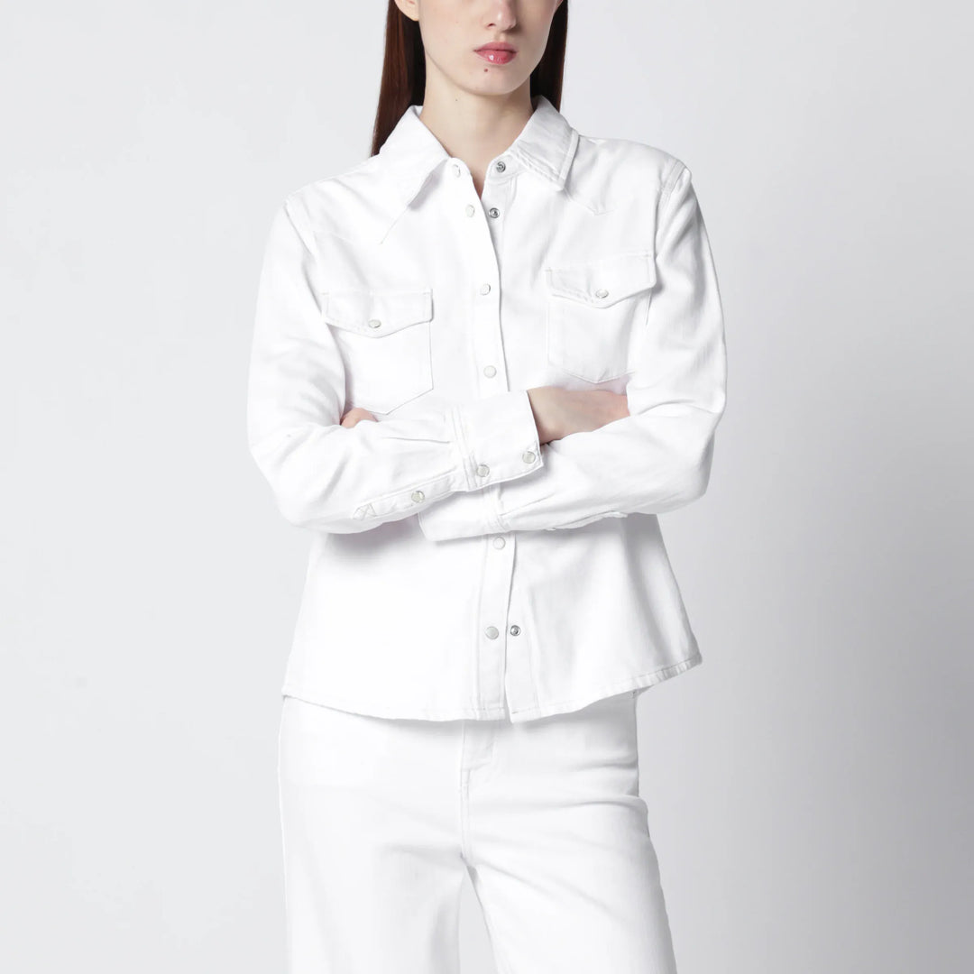 Frame - White rigid denim shirt Brand Shirts &amp; Tops XS