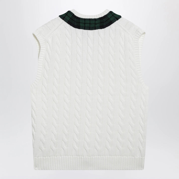 Polo Ralph Lauren - Cream cable-knit Relaxed-Fit vest