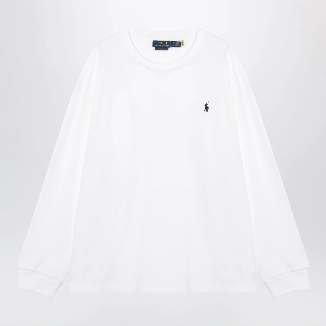 Polo Ralph Lauren - White cotton Relaxed-Fit crewneck sweatshirt