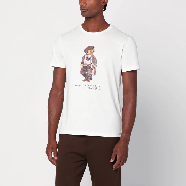 Polo Ralph Lauren - White Polo Bear T-shirt Custom Slim-Fit