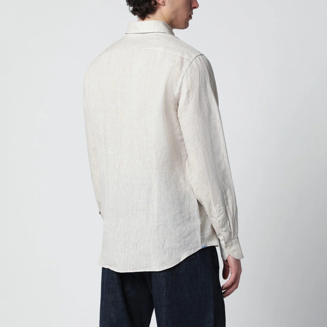 XACUS - Tailor Fit linen shirt beige