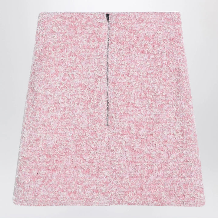 Balenciaga - Pink cotton blend tweed mini skirt