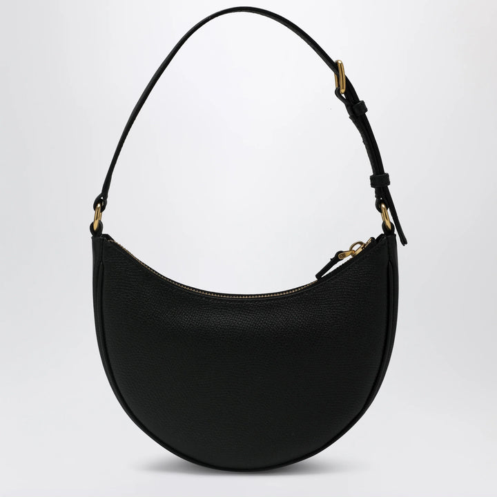 Valentino Garavani - VLogo mini shoulder bag in hammered calfskin, black