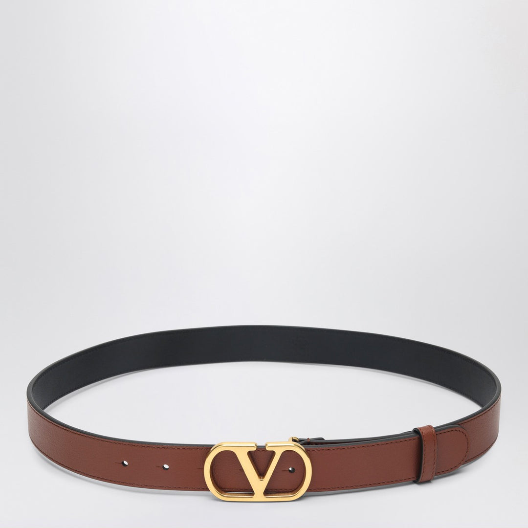 Valentino Garavani Vlogo Signature Deep caramel belt