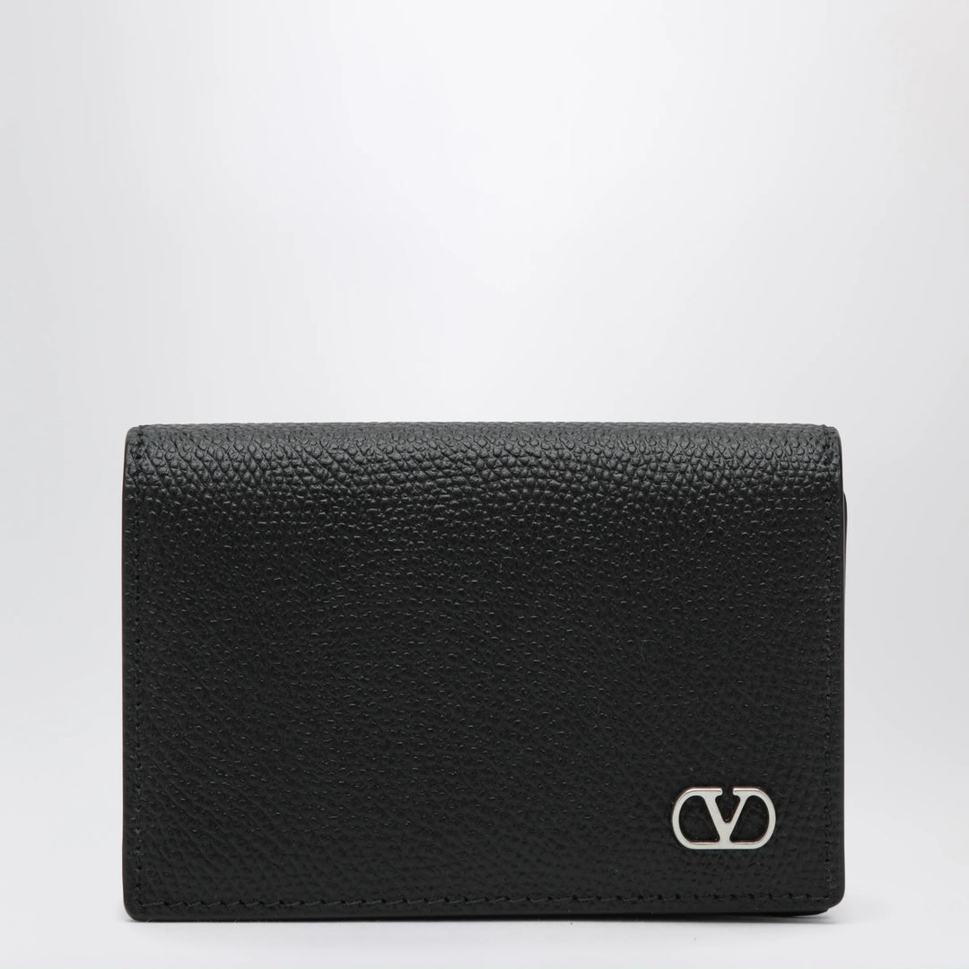 Valentino Garavani - VLogo bifold card wallet in black leather