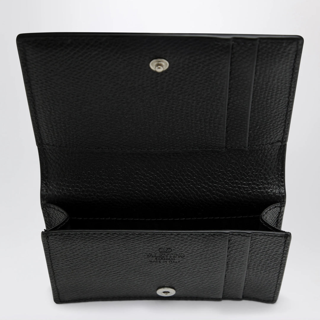 Valentino Garavani - VLogo bifold card wallet in black leather