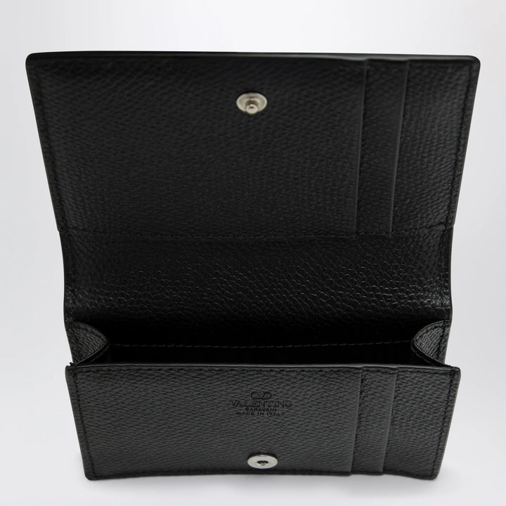 Valentino Garavani - VLogo bifold card wallet in black leather