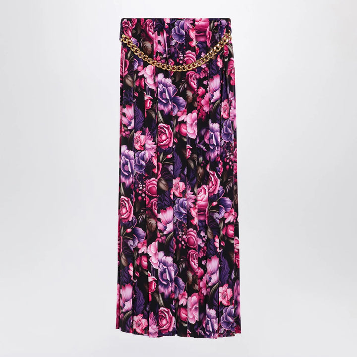 Balenciaga - Long pleated floral skirt
