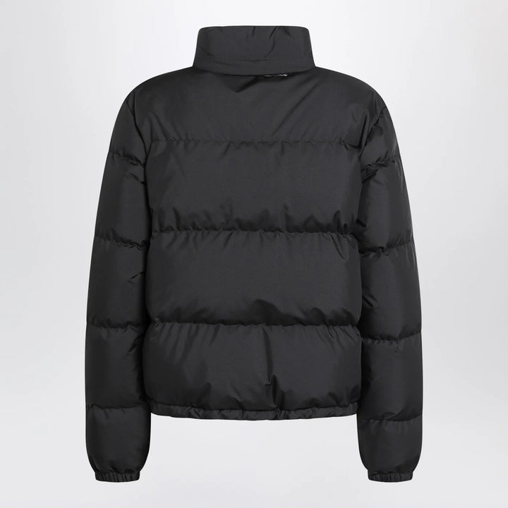 Burberry - Black zip-up puffer jacket with Check detail