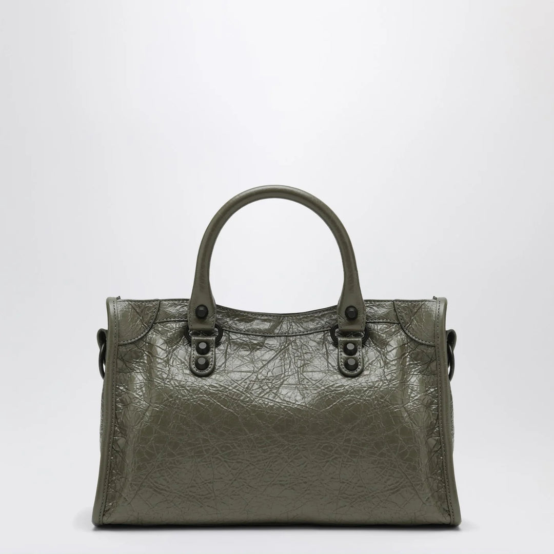 Balenciaga - Le City small tote bag in military green
