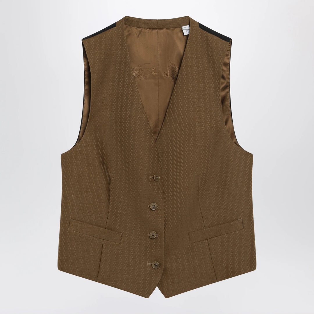 Burberry - Brown wool and mohair vest by Burberry