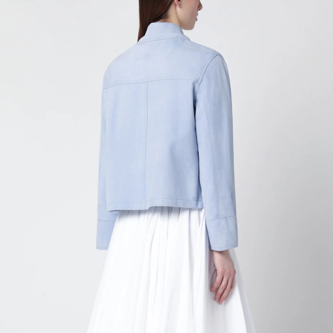 Sword 6644 - Light blue leather jacket