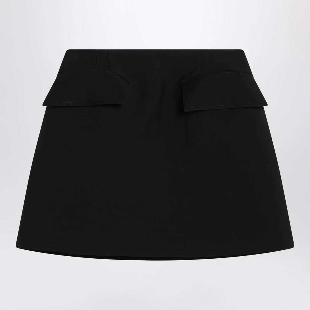 Alexander McQueen - Black wool mini skirt