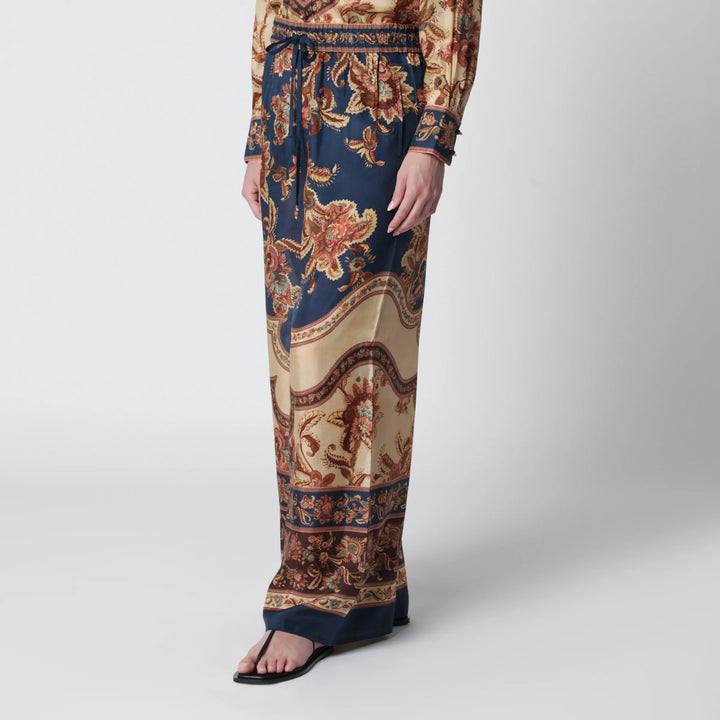 ZIMMERMANN - Aster navy Jacobean trousers