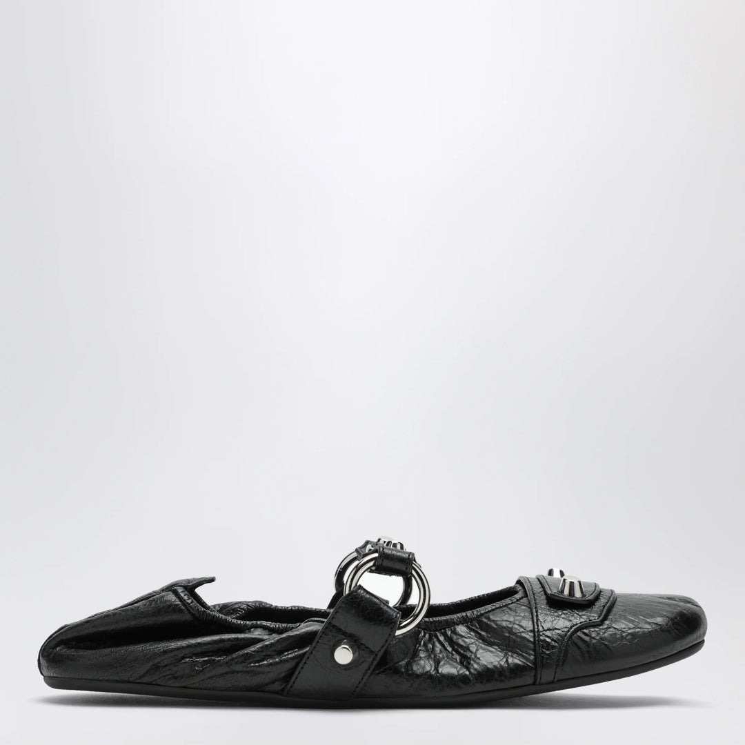 Balenciaga - City black ballet flats in Arena lambskin leather