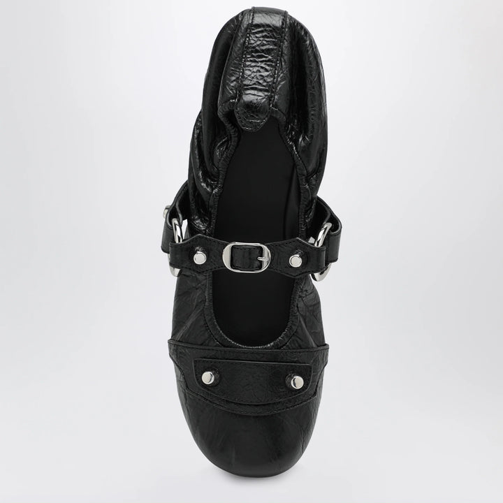 Balenciaga - City black ballet flats in Arena lambskin leather