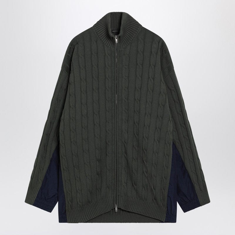 Shirts & Tops Balenciaga - Khaki cotton and technical jersey hybrid jacket - M Brand