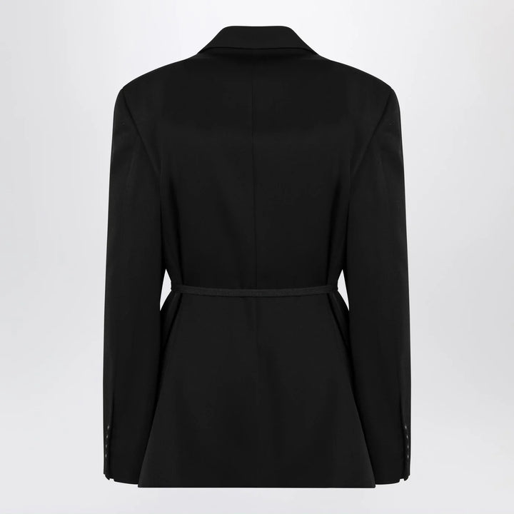 Balenciaga - Black jacket with side tie