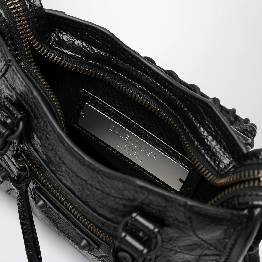 Balenciaga - Le City Nano leather handbag in military green