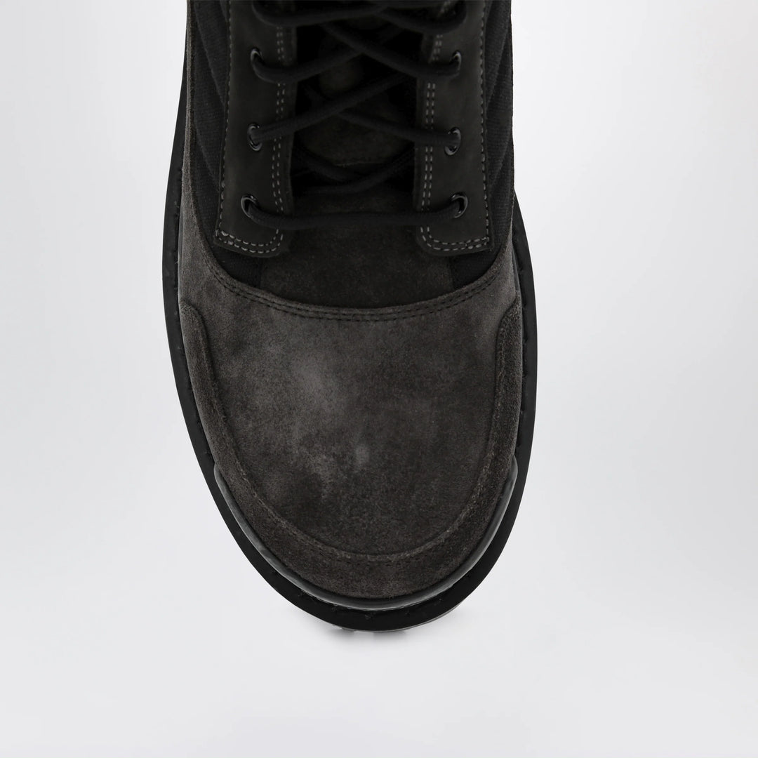 Balenciaga - Combat Strike low lace-up suede boots brown/black