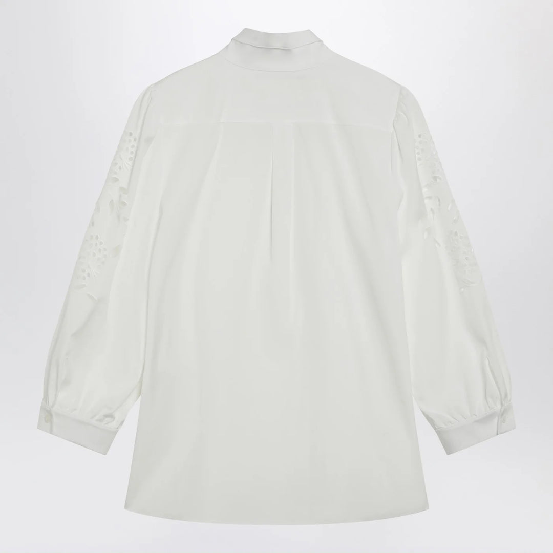 Valentino - White shirt with Sangallo embroidery