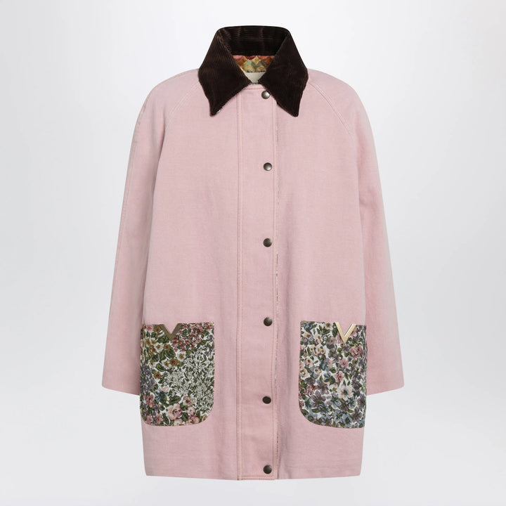 Valentino - Pink denim caban jacket