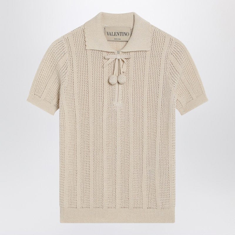 Shirts & Tops Valentino Garavani - Ivory cotton knit polo shirt - S Brand