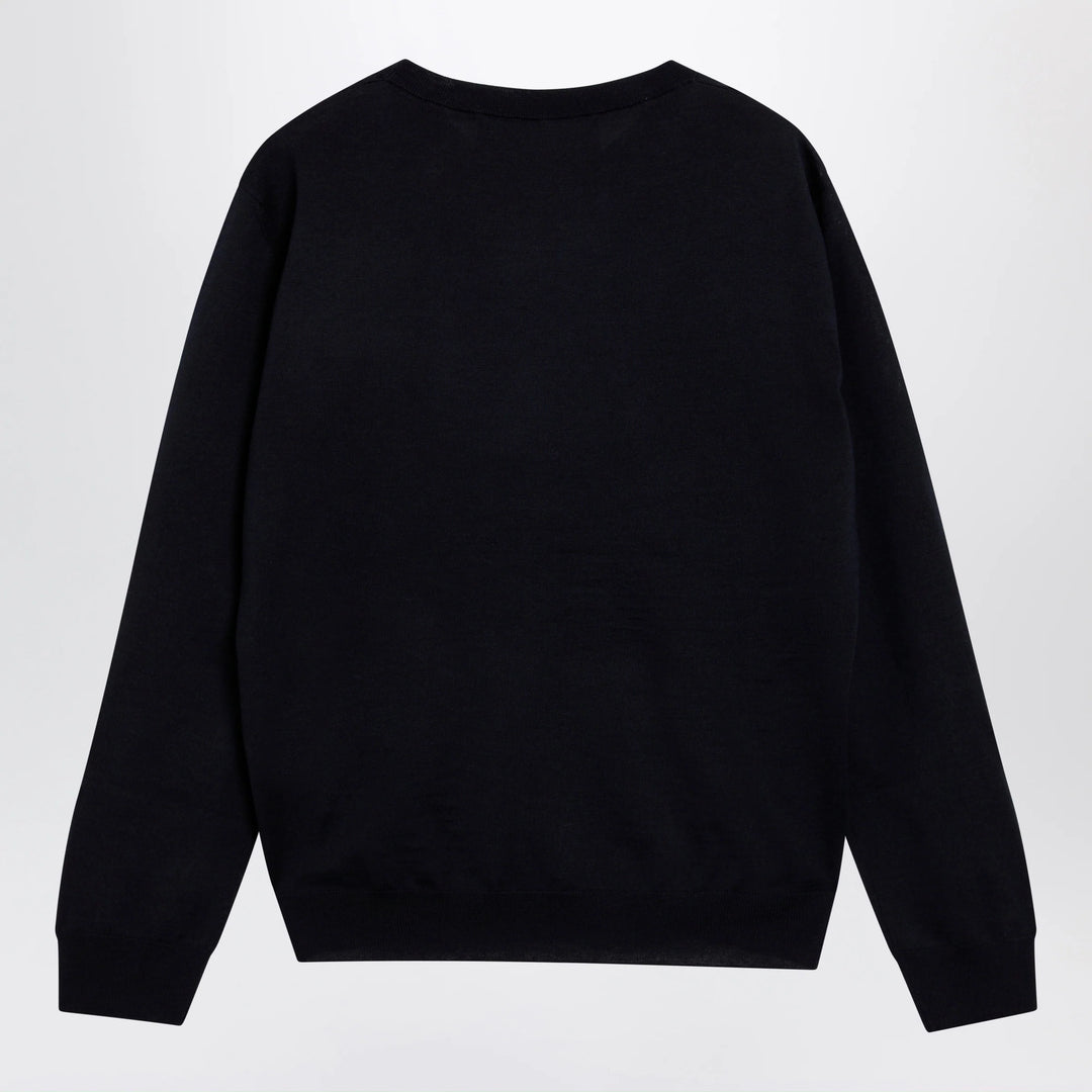Valentino - Navy blue wool crewneck sweater
