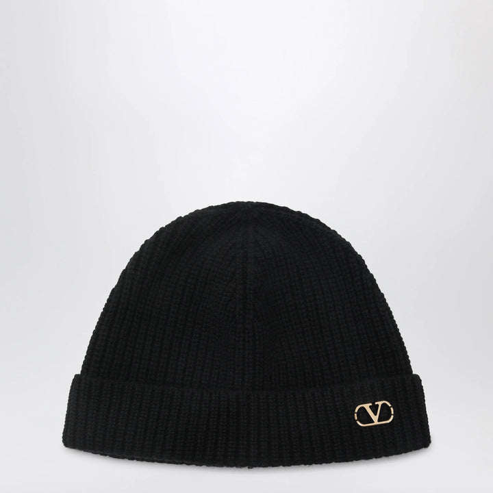 Valentino Garavani - Black Vlogo Signature cashmere beanie