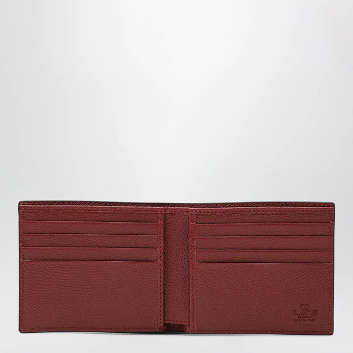 Valentino - Dark red Vlogo Signature bi-fold wallet