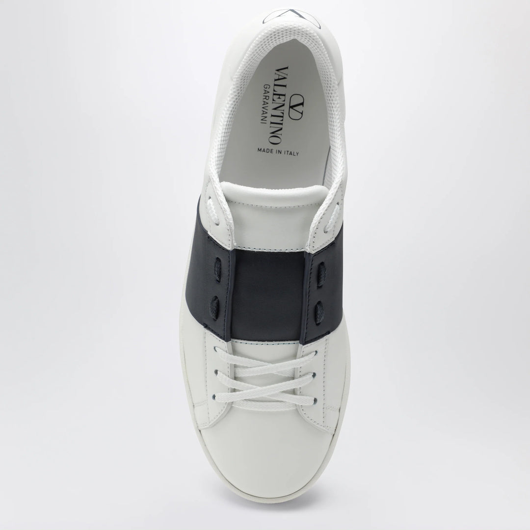 Valentino Garavani - Open Royco nappa leather sneakers in white/navy
