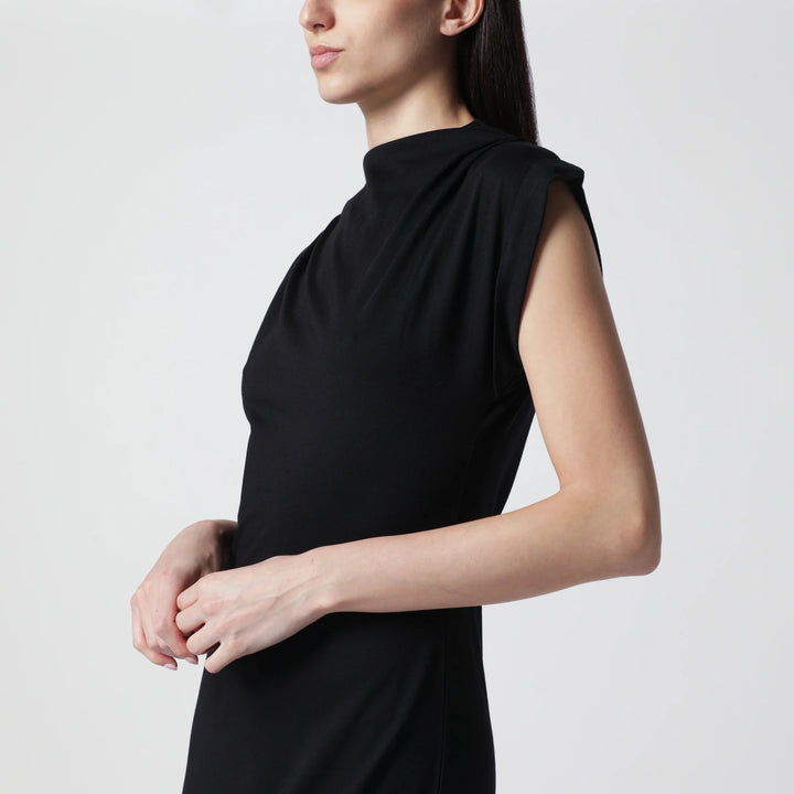 ANINE BING - Alix black cotton-blend dress