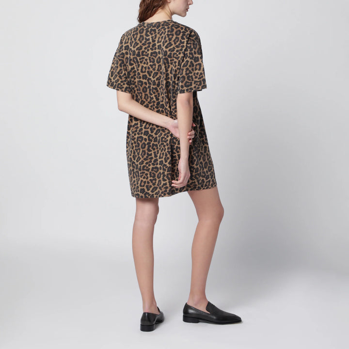 ANINE BING - Beth mini dress in leopard-print cotton
