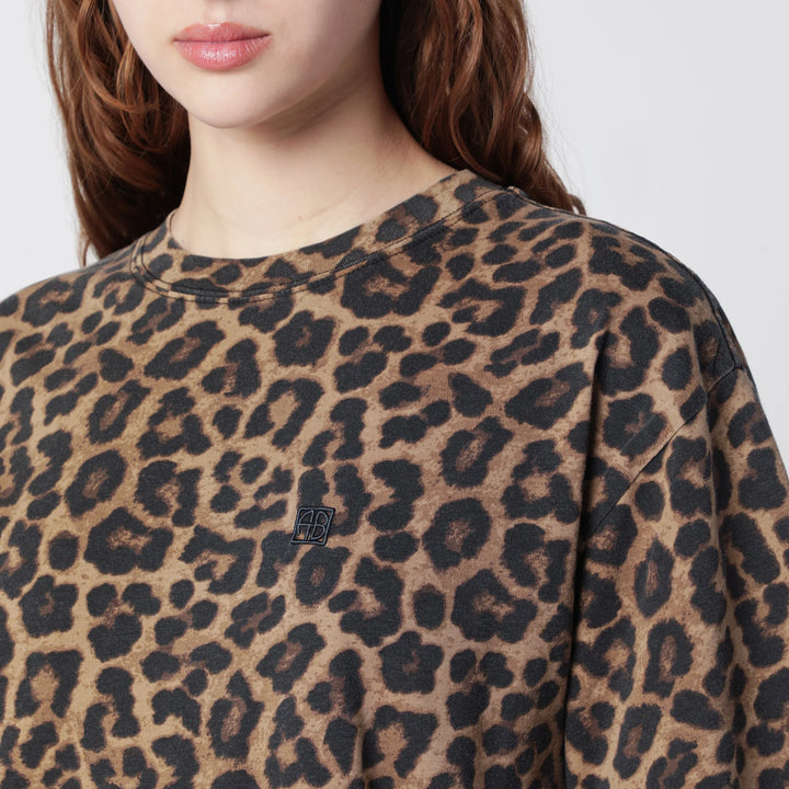 ANINE BING - Beth mini dress in leopard-print cotton