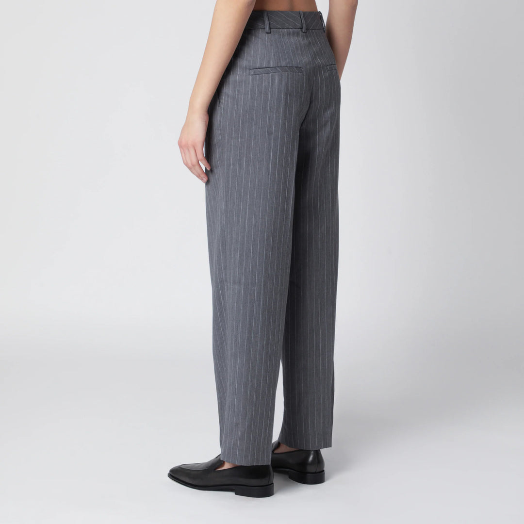 ANINE BING - Trent cropped trousers in light grey fabric