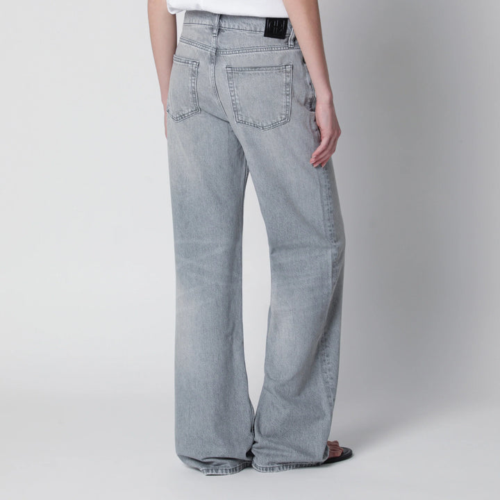 ANINE BING - Jeans Hugh high-rise in light grey denim