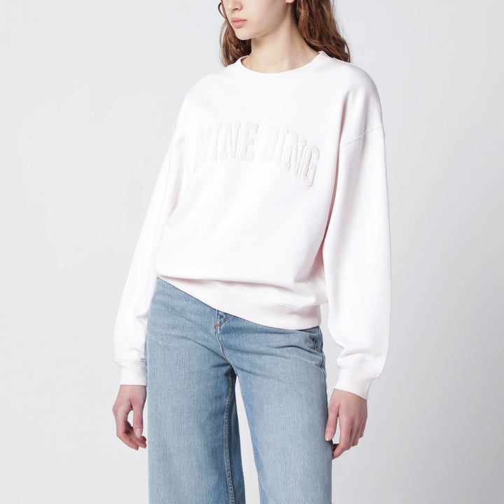 ANINE BING - Spencer Pink Mélange Cotton Sweatshirt