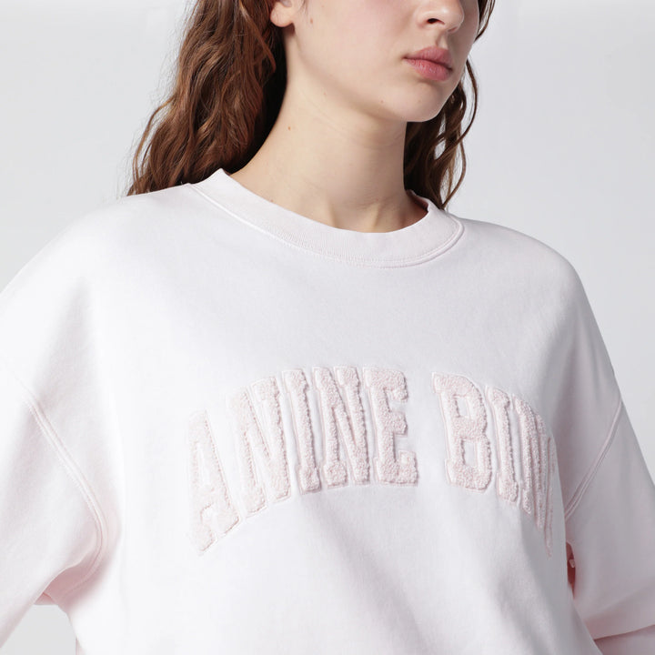 ANINE BING - Spencer Pink Mélange Cotton Sweatshirt